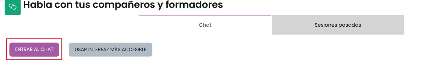 Botón de acceso al chat.